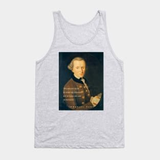 Immanuel Kant  portrait and quote: We are not rich by what we possess but by what we can do without. Tank Top